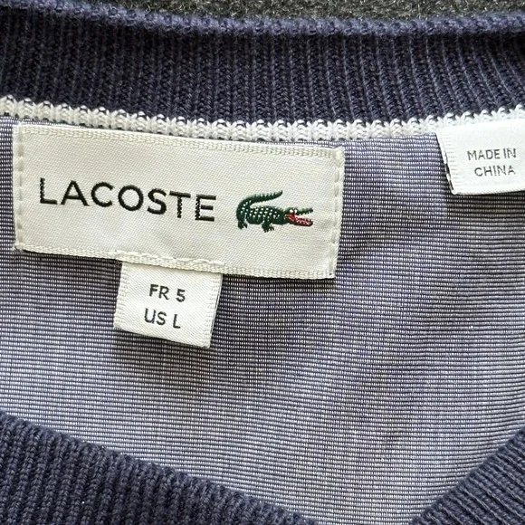 LACOSTENavy V-Neck Sweater